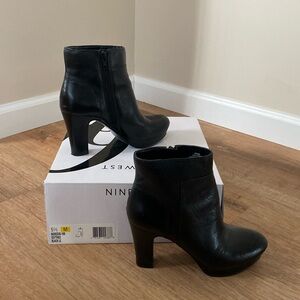 Nine West Black Heeled Boots